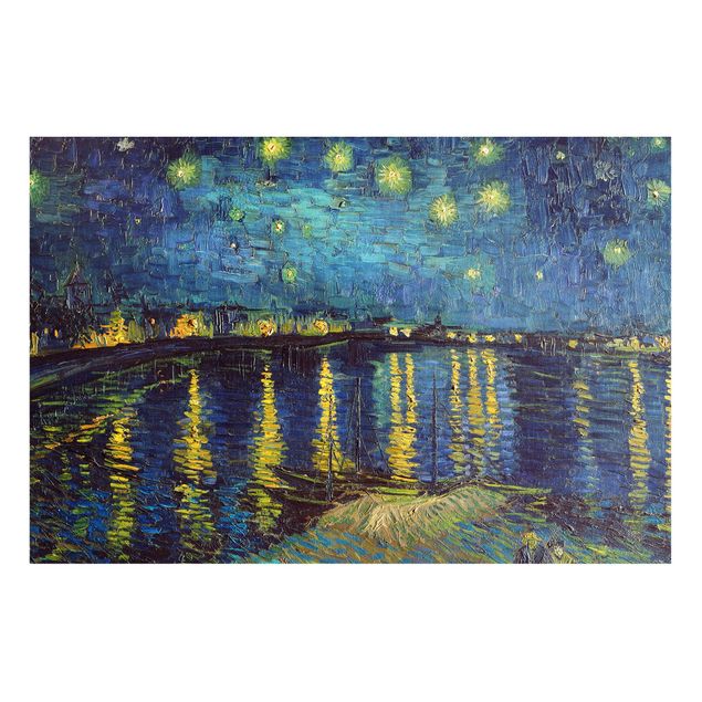 Magnettafel - Vincent van Gogh - Sternennacht über der Rhône - Memoboard Querformat 2:3