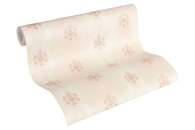 Retro Tapete A.S. Création Hermitage 10 in Creme Metallic Rosa - 330845