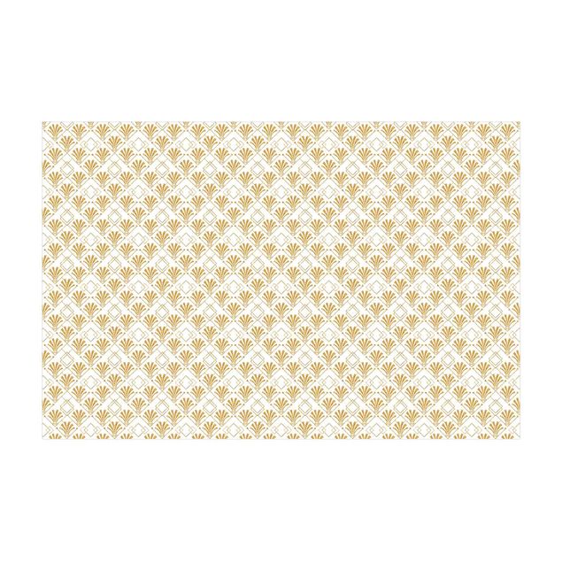 Teppiche groß Glitzeroptik mit Art Deco Muster in Gold