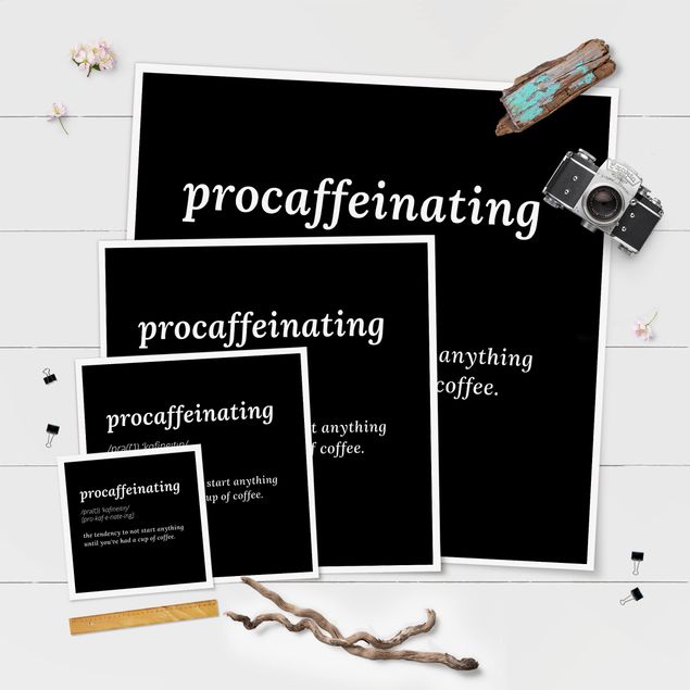 Poster - procaffeinating - Quadrat 1:1