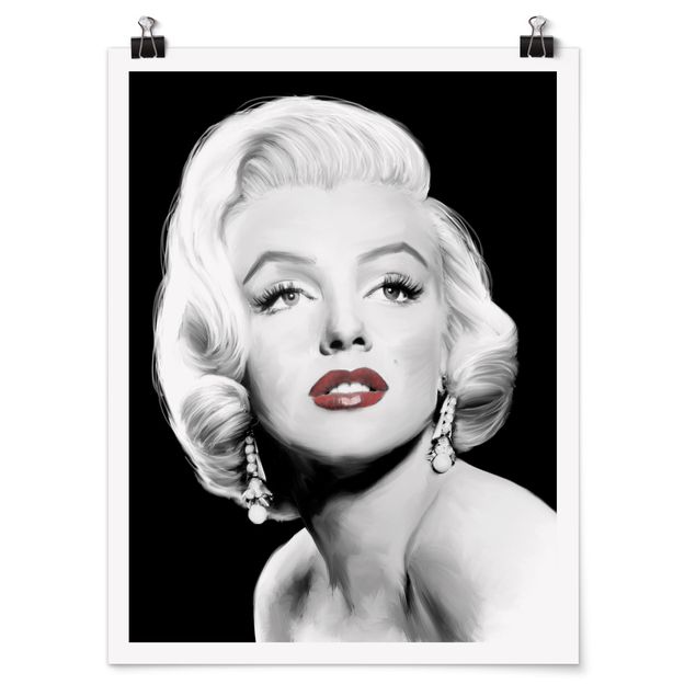 Bilder Marilyn mit Ohrschmuck