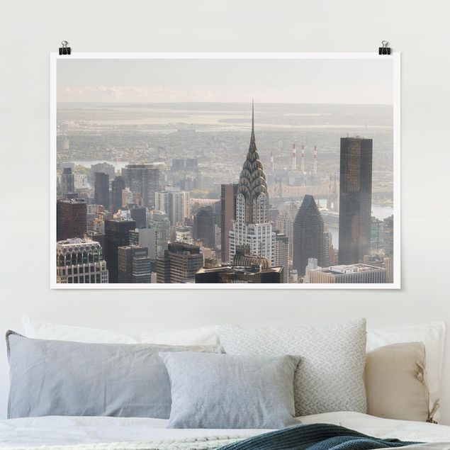Poster New York Skyline Vom Empire State Building Upper Manhattan NY