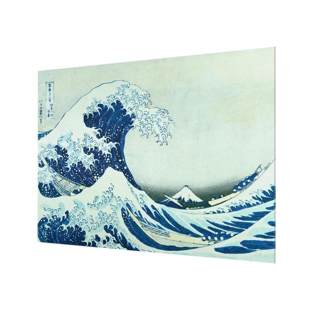 Spritzschutz Natur Katsushika Hokusai - Die grosse Welle von Kanagawa