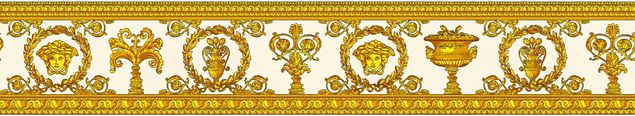 Muster Tapete Versace wallpaper Versace 3 Vanitas in Gelb Metallic Orange - 343052