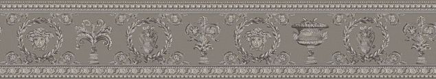 Muster Tapete Versace wallpaper Versace 3 Vanitas in Beige Grau Metallic - 343053