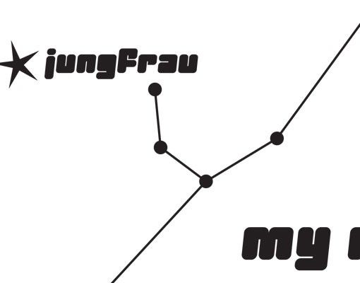 Sterne Wandtattoo No.UL802 Wunschtext Sternbild Jungfrau