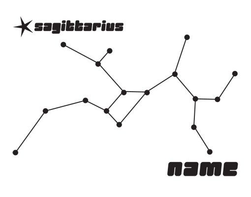 Wandtattoo Sprüche - Wandtattoo Namen No.UL823 Wunschtext Sternbild Sagittarius