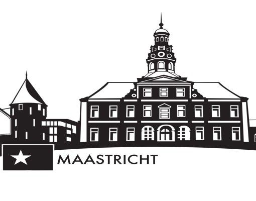 Stadt Maastricht - Wandtattoo Skyline - No.MW111 Skyline Maastricht Wandtattoo