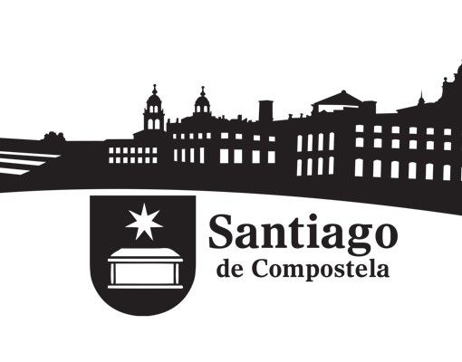 Stadt Santiago de Compostela - Wandtattoo Skyline - No.MW120 Skyline Santiago de Compostela