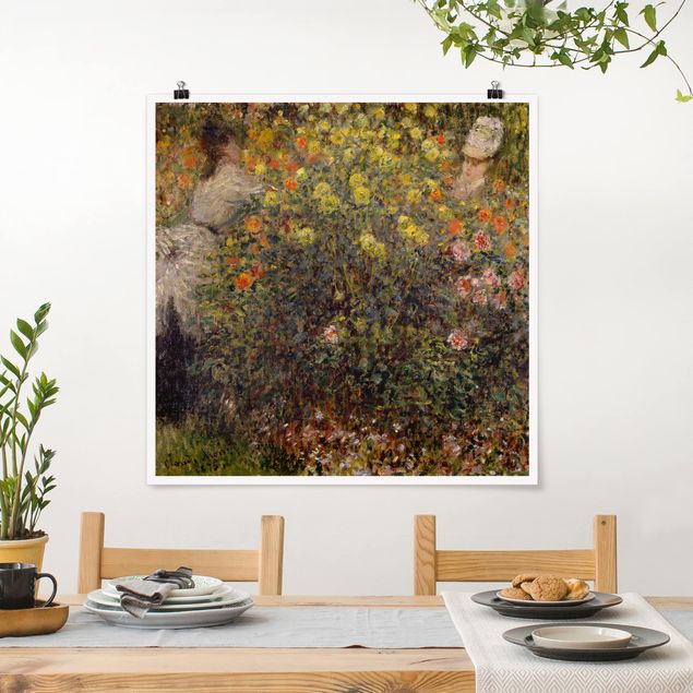 Blumen Poster Claude Monet - Blumengarten