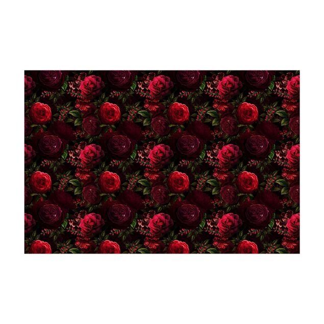 Teppich rot Rote Rosen vor Schwarz