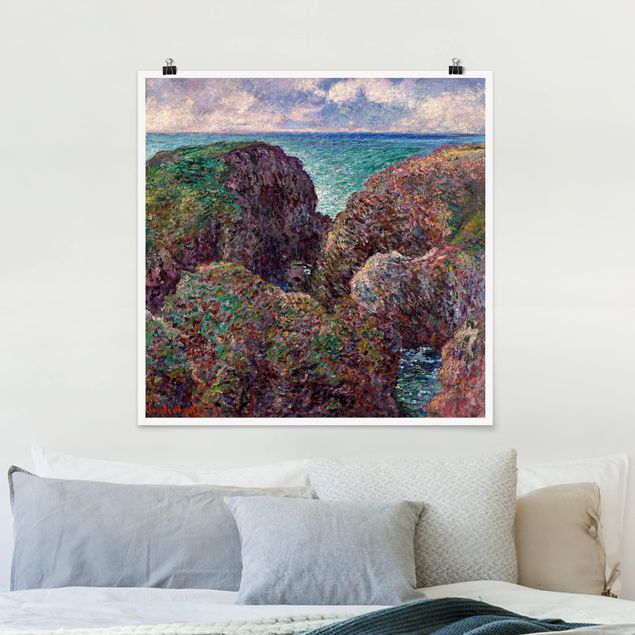 Poster - Claude Monet - Felsengruppe Port-Goulphar - Quadrat 1:1