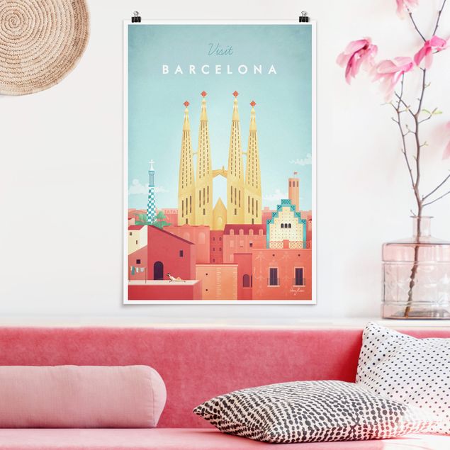 Wand Poster XXL Reiseposter - Barcelona