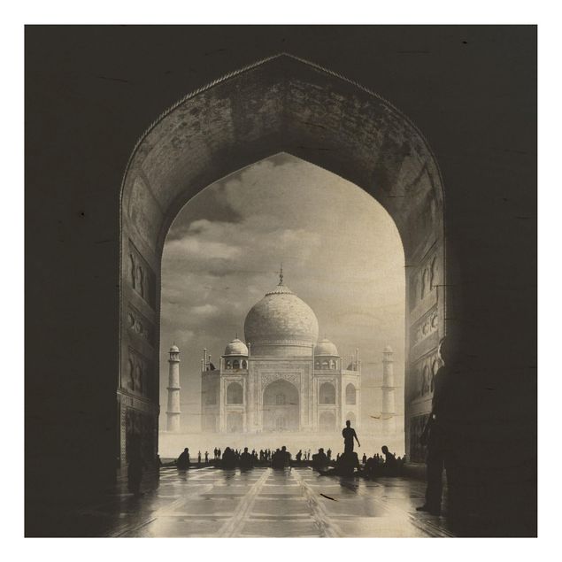 Holzbilder Syklines Das Tor zum Taj Mahal