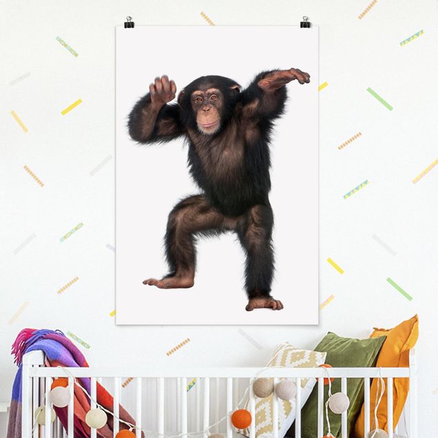 Poster Affen Vergnügter Affe