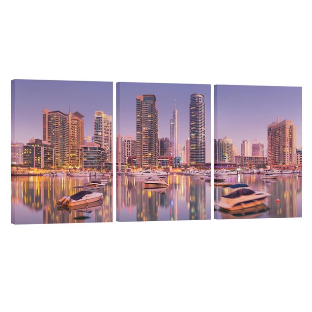 schöne Leinwandbilder Dubai Skyline und Marina