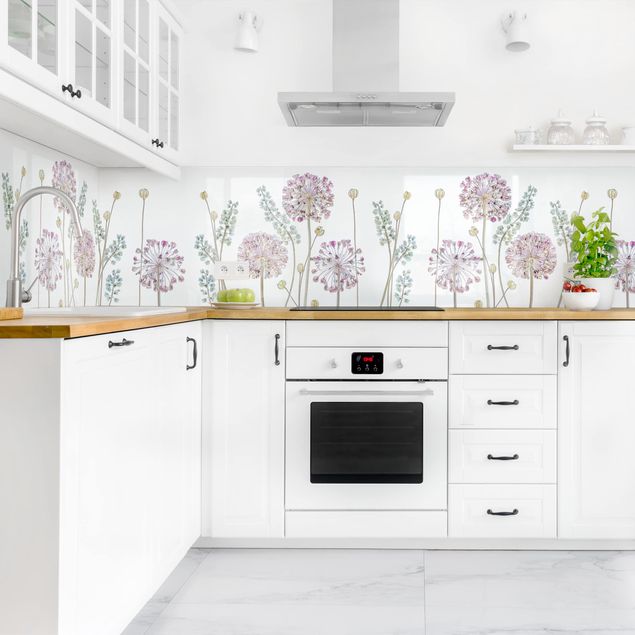 Wandpaneele Küche Allium Illustration II