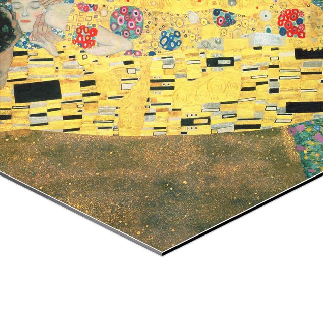Hexagon Bild Alu-Dibond 3-teilig - Gustav Klimt - Portraits