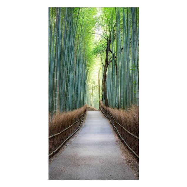 Duschrückwand - Der Weg durch den Bambus