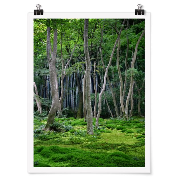 Poster - Japanischer Wald - Hochformat 3:4