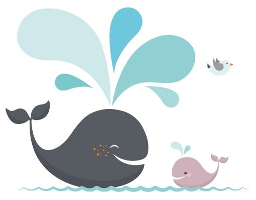Fensterfolie Happy Whales