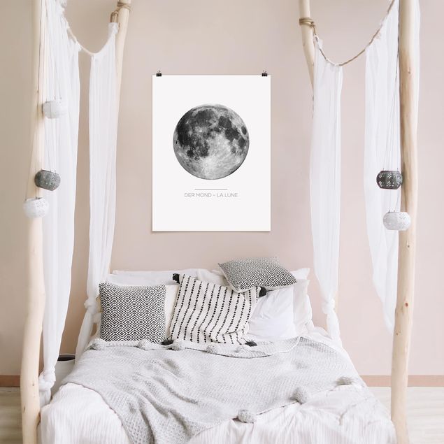Poster mit Spruch La Luna - Der Mond