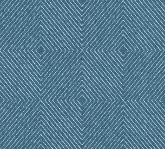 Tapete geometrisch Livingwalls Metropolitan Stories Nils Olsson - Copenhagen in Blau Metallic - 369264