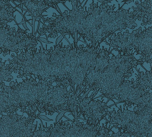 Tapeten mit Muster Architects Paper Absolutely Chic in Blau Schwarz - 369726
