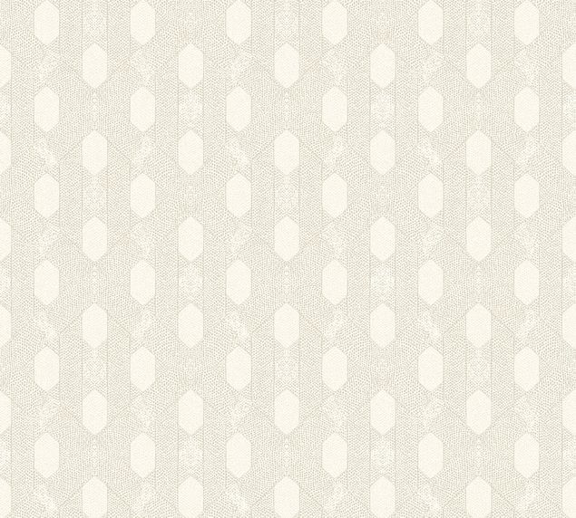 Tapete geometrische Muster Architects Paper Absolutely Chic in Metallic Creme Grau - 369733