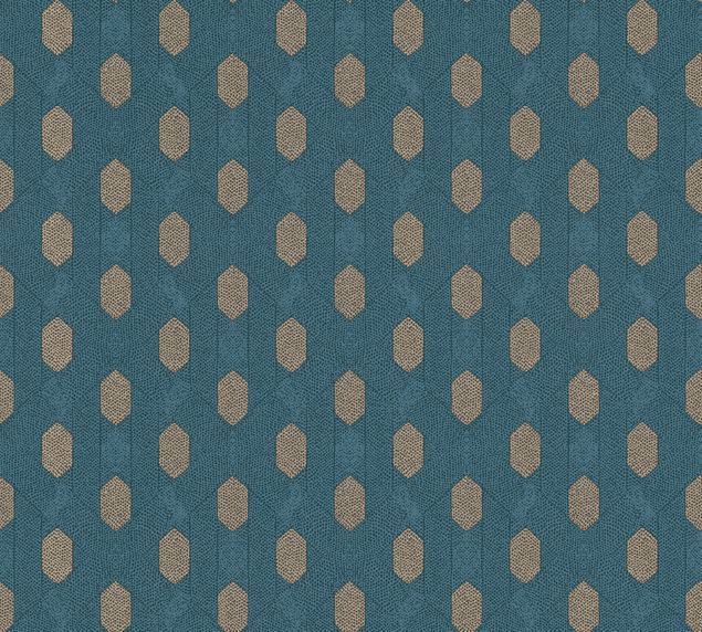 Tapete geometrische Muster Architects Paper Absolutely Chic in Blau Grau Beige - 369734