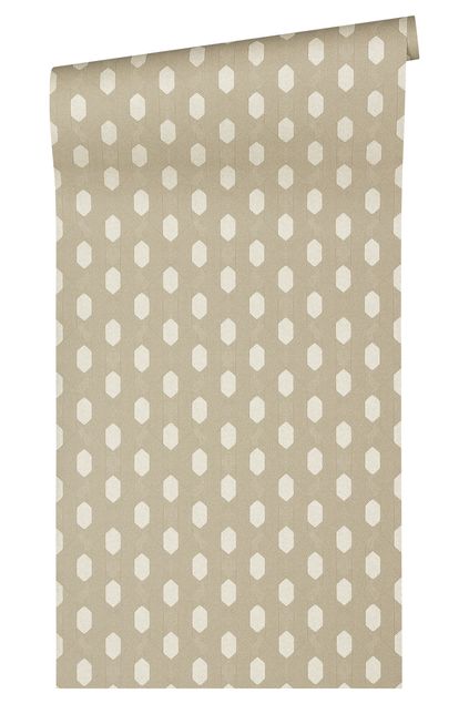 Muster Tapete Architects Paper Absolutely Chic in Metallic Grau Beige - 369737