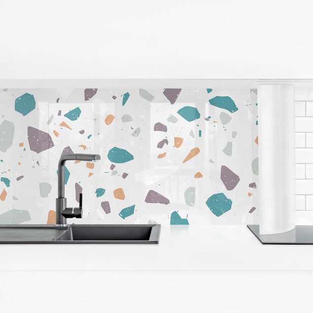 Wandpaneele Küche Detailliertes Terrazzo Muster Grosseto