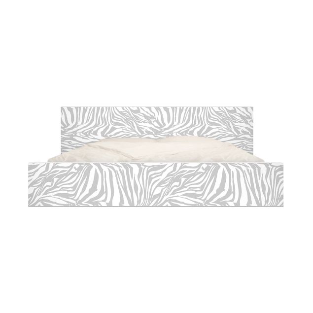 Klebefolie matt Zebra Design hellgrau Streifenmuster
