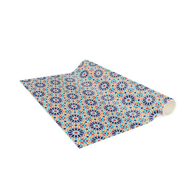 Moderne Teppiche Orientalisches Muster mit bunten Sternen