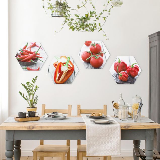 Hexagon-Bilder Rotes Gemüse