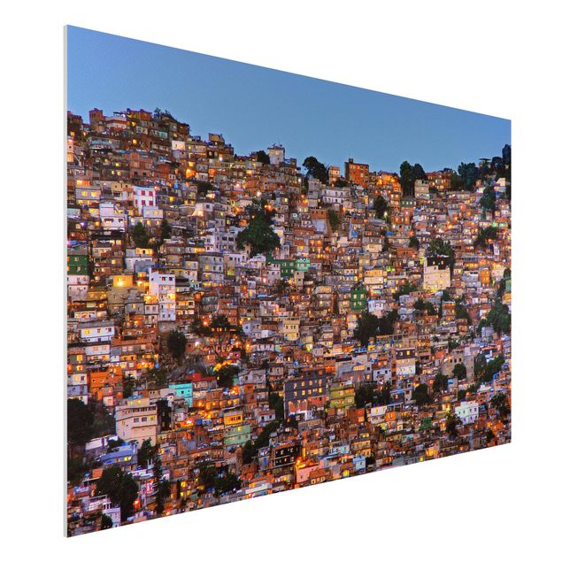 Wandbilder Rio de Janeiro Favela Sonnenuntergang