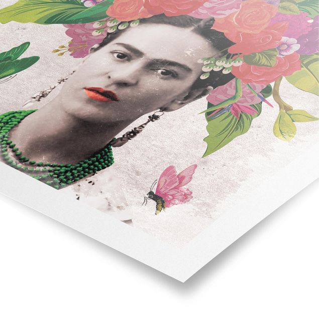 schöne Bilder Frida Kahlo - Blumenportrait