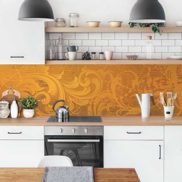 Wandpaneele Küche Goldener Barock