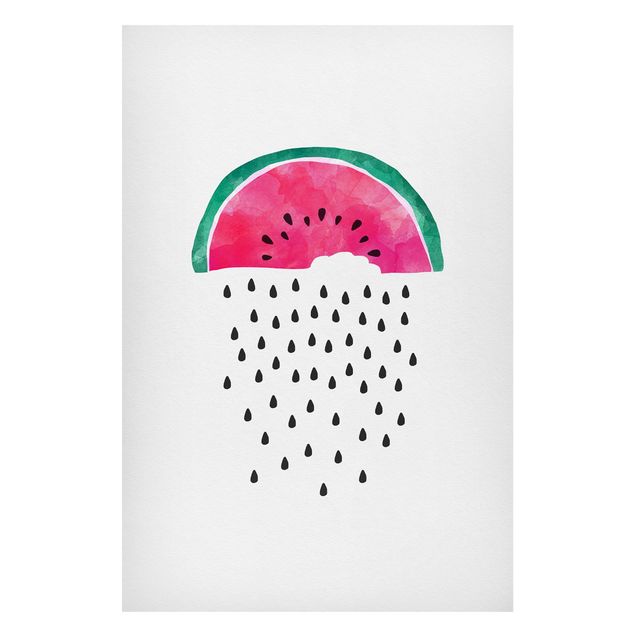 Magnettafel - Wassermelonen Regen - Hochformat 2:3
