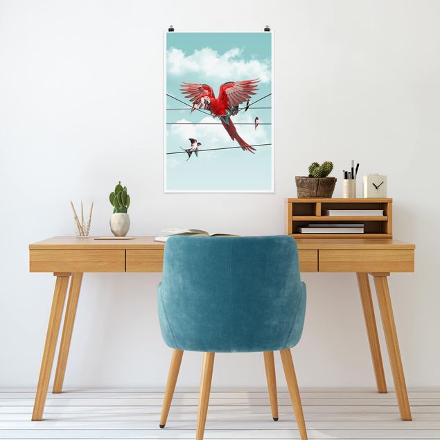 Moderne Poster Himmel mit Vögeln
