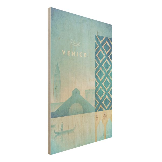 Holzbilder Syklines Reiseposter - Venedig