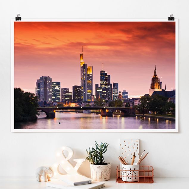 Poster - Frankfurt Skyline - Querformat 2:3