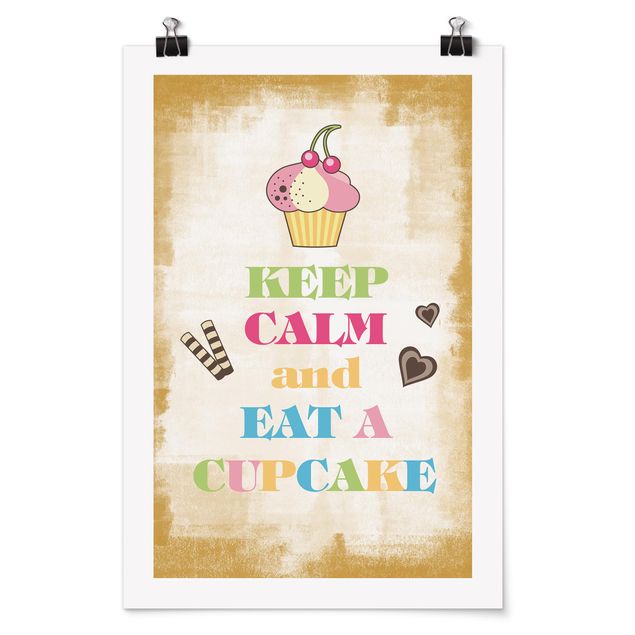 schöne Bilder No.EV71 Keep Calm And Eat A Cupcake Bunt