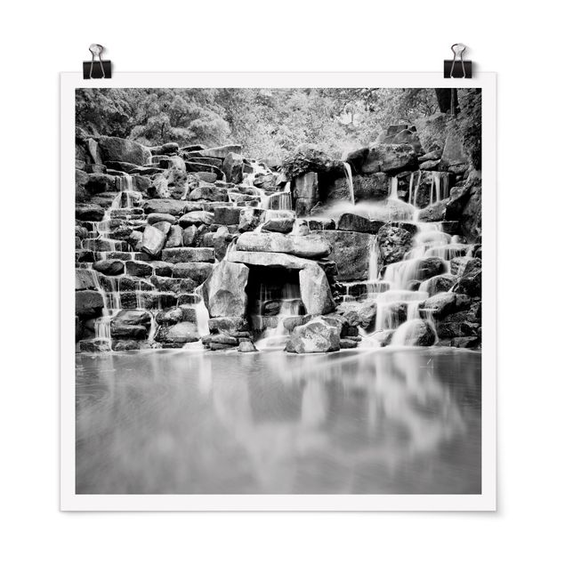 Poster - Wasserfall II - Quadrat 1:1