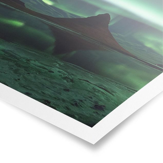 Poster - Polarlicht in Island - Quadrat 1:1
