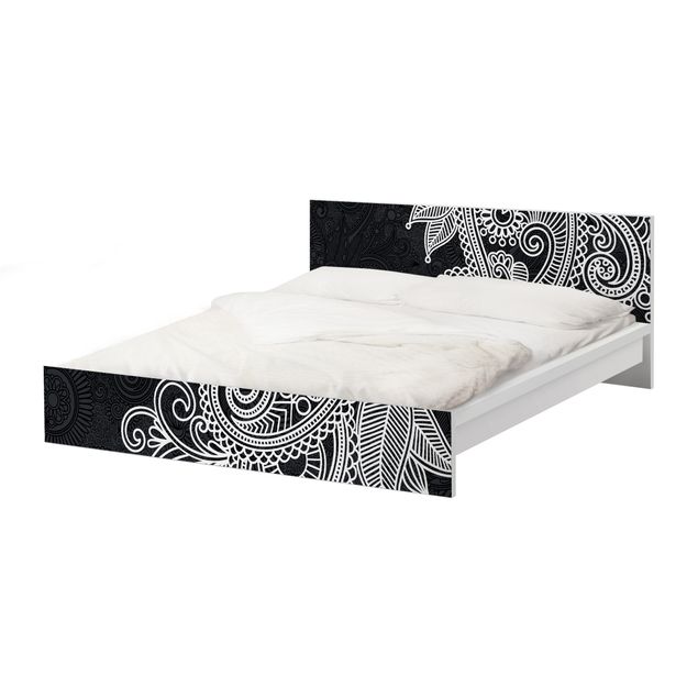 Möbelfolie für IKEA Malm Bett niedrig 180x200cm - Klebefolie Gothic Ornament