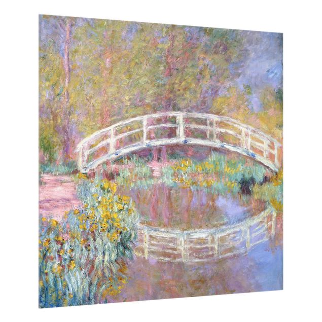 Spritzschutz Künstler Claude Monet - Brücke Monets Garten