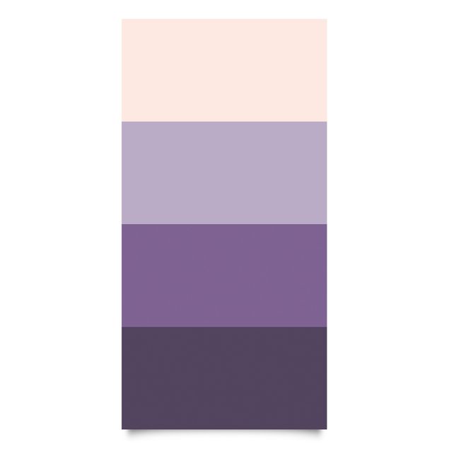 Klebefolie - 3 violette Streifen Blütenfarben & helle Kontrastfarbe