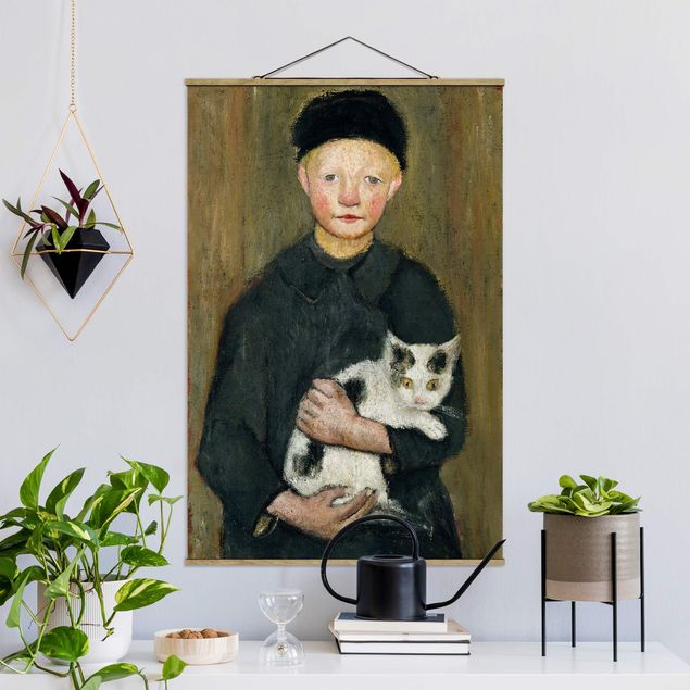Paula Modersohn-Becker Gemälde Paula Modersohn-Becker - Knabe mit Katze
