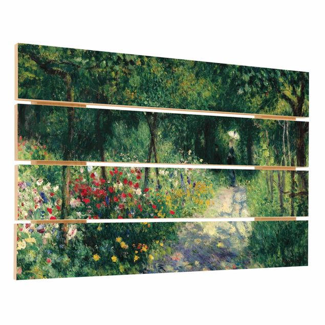 Holzbild - Auguste Renoir - Frauen im Garten - Querformat 2:3